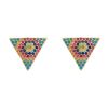 Imagem de Brinco triângulo zircônia colorido - 0524656