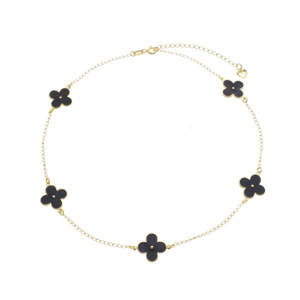 Imagem de Corrente choker trevo resinado - 0306627