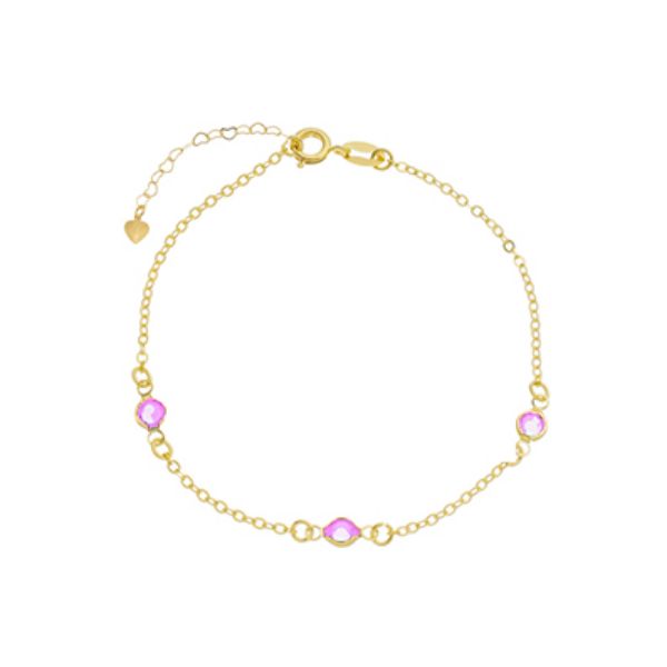 Imagem de Pulseira tiffany pedra zircônia rosa - 0406224