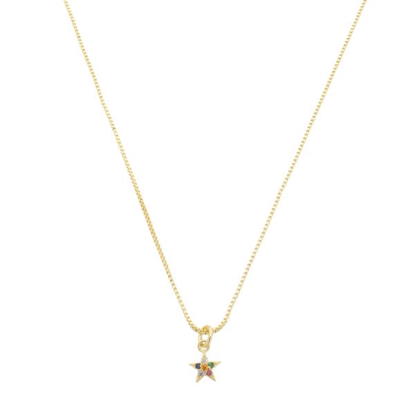 Imagem de Corrente com estrela zircônia; 35cm - 0306233