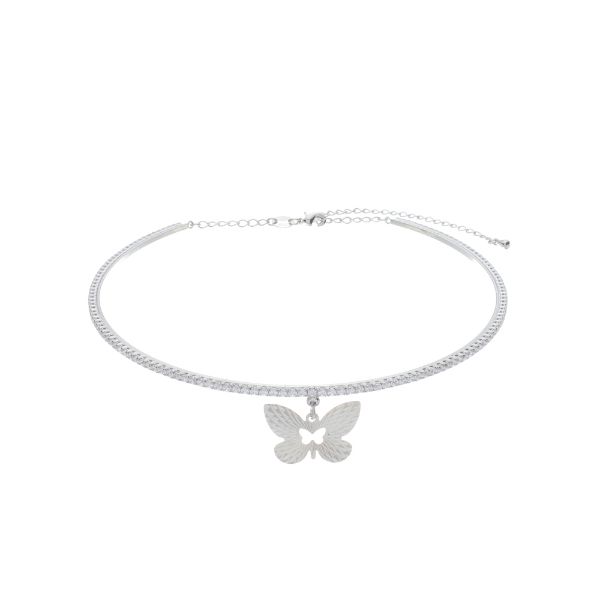 Imagem de Corrente choker zircônia e borboleta - 0306267 