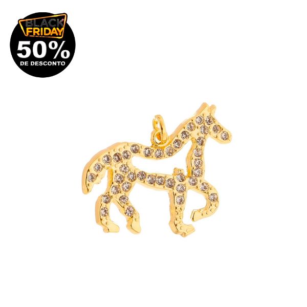 Imagem de Pingente cavalo com pedra strass - 0205723