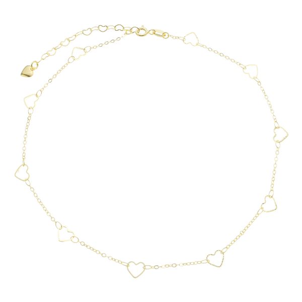 Imagem de Corrente choker coração vazado - 0306744 - 