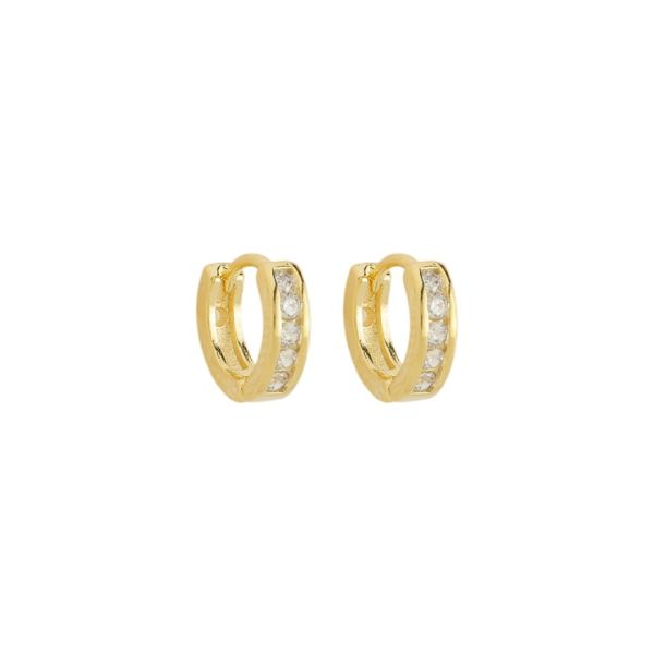 Imagem de Brinco argola click zircônia - 0527990