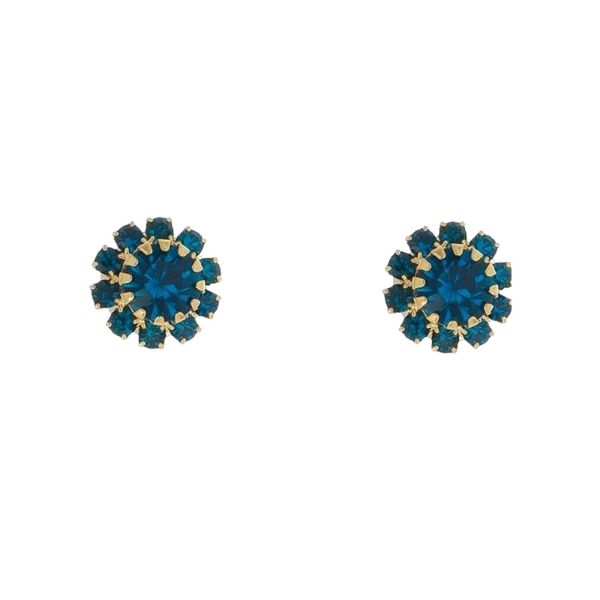 Imagem de Brinco strass azul turmalina - 0528106