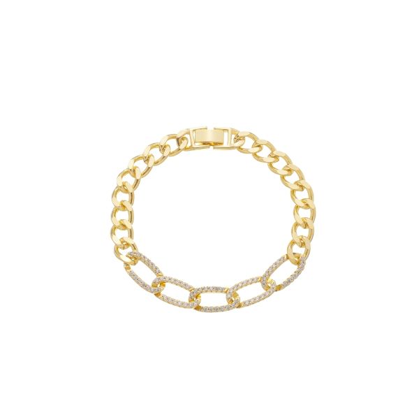 Imagem de Pulseira grumê com zircônia - 0406047