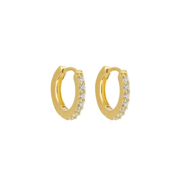 Imagem de Brinco argola click zircônia - 0525657