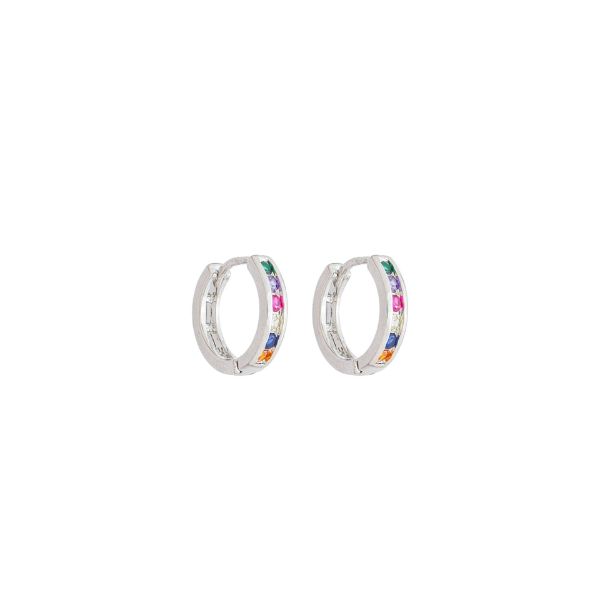 Imagem de Brinco argola click zircônia - 0527608 - Cores