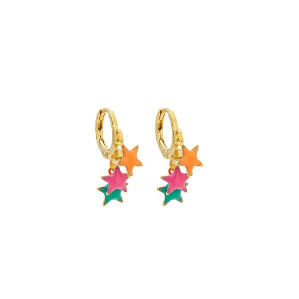 Imagem de Brinco argola estrela colorida - 0525103