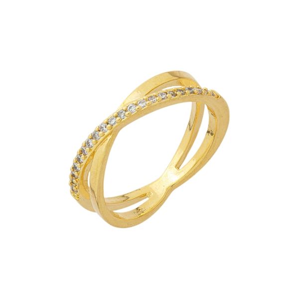 Imagem de Anel modelo X zircônia  - 0107600