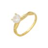 Imagem de Anel solitário pedra 6mm zircônia - 0108057