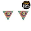 Imagem de Brinco triângulo zircônia colorido - 0524656