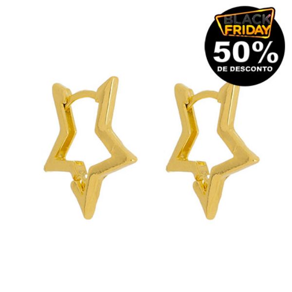 Imagem de Brinco argola click estrela - 0524550