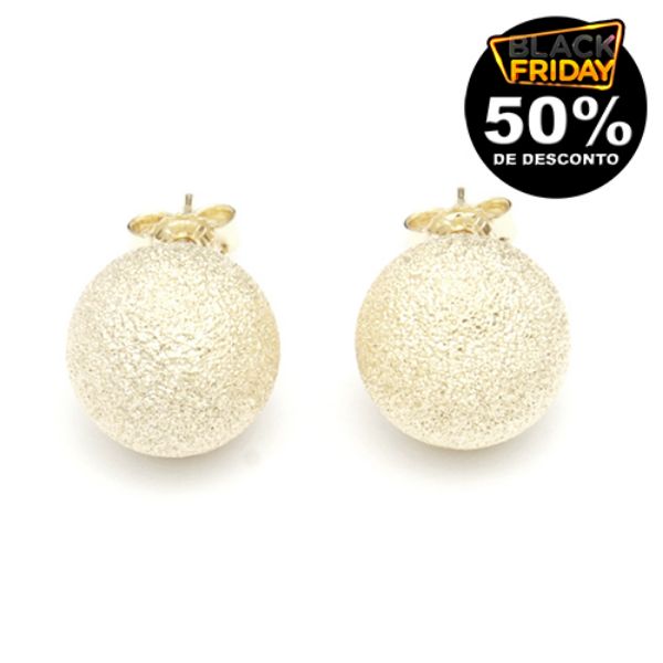 Imagem de Brinco bola 12mm diamantada  - 0522592