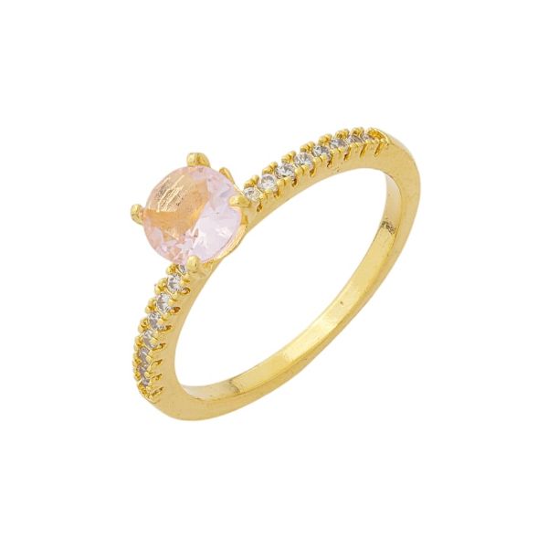 Imagem de Anel pedra zircônia rosa - 0107751