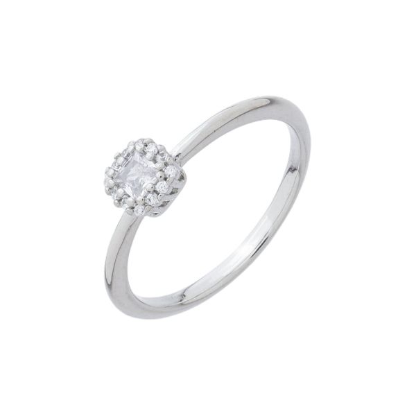 Imagem de Anel pedra carrê zircônia  - 0108017