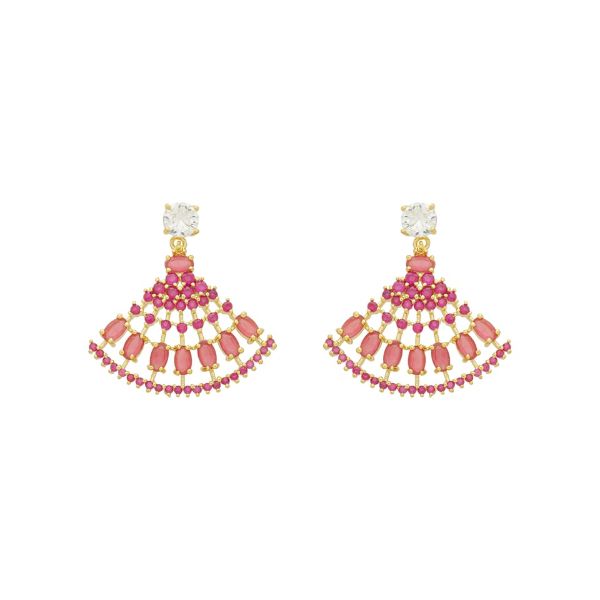 Imagem de Brinco pingente zircônia pink - 0528317
