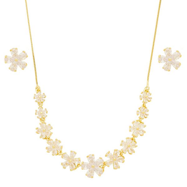 Imagem de Conjunto flor zircônia - 1101428