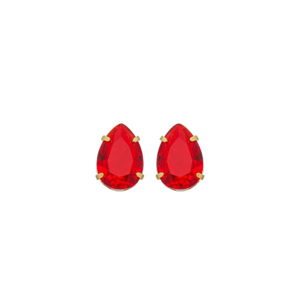 Imagem de Brinco gota zircônia vermelho - 0521572