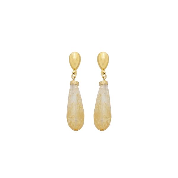 Imagem de Brinco pedra citrino natural  - 0513484