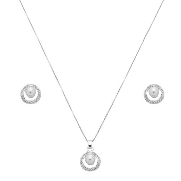 Imagem de Conjunto pérola e zircônia - 1101439