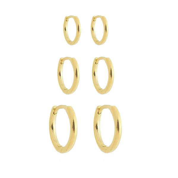 Imagem de Brinco trio argola lisa  - 0528394