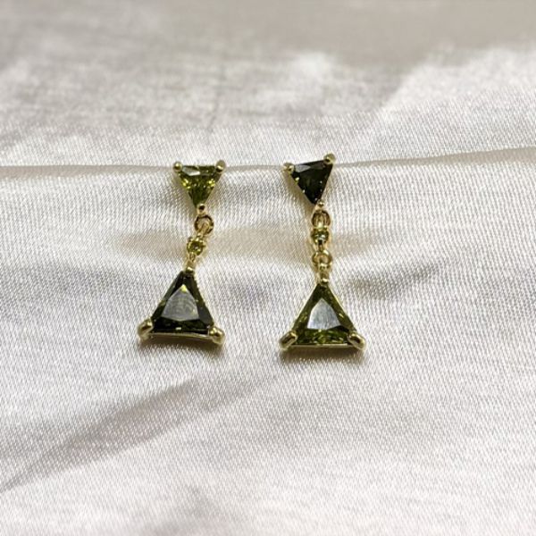 Imagem de Brinco  pedra peridoto zircônia  - 0528542