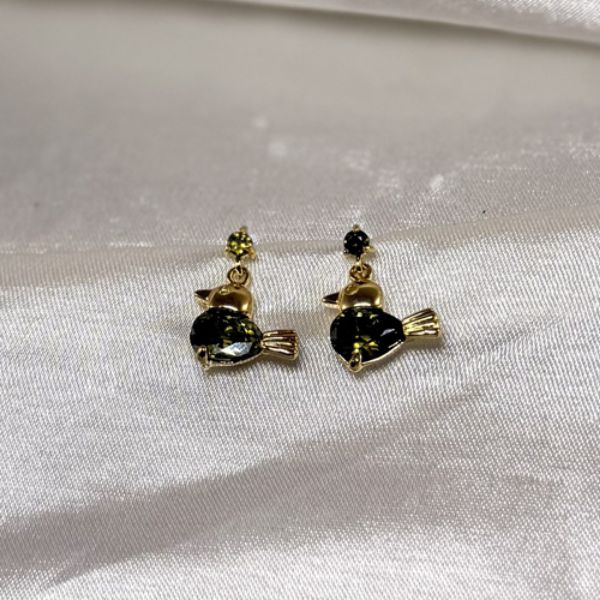 Imagem de Brinco  pássaro peridoto zircônia  - 0528576