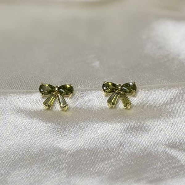 Imagem de Brinco laço peridoto zircônia  - 0528529