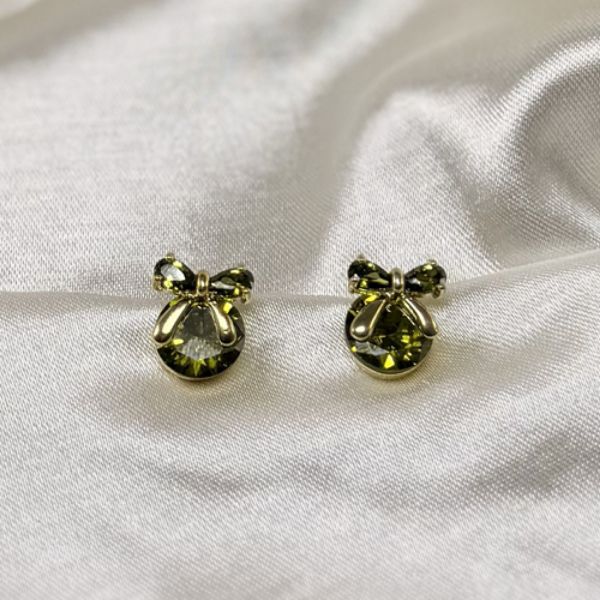 Imagem de Brinco laço peridoto zircônia  - 0528524