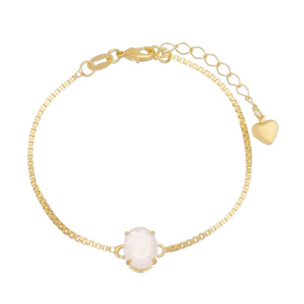 Imagem de Pulseira pedra rosa natural - 0404555