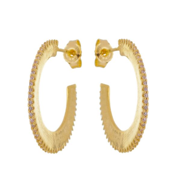 Imagem de Brinco argola zircônia   - 0523951