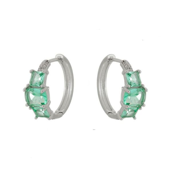 Imagem de Brinco argola click verde - 0528796 