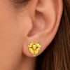 Imagem de Brinco coração 8x8mm zircônia - 0528843 AMARELO