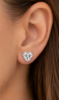 Imagem de Brinco coração 8x8mm zircônia - 0528843 BRANCO