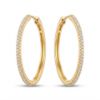 Imagem de Brinco argola click zircônia; 3,5cm - 0528483 